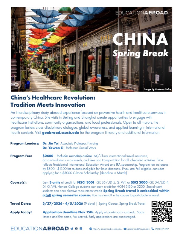 Study Abroad China Flyer